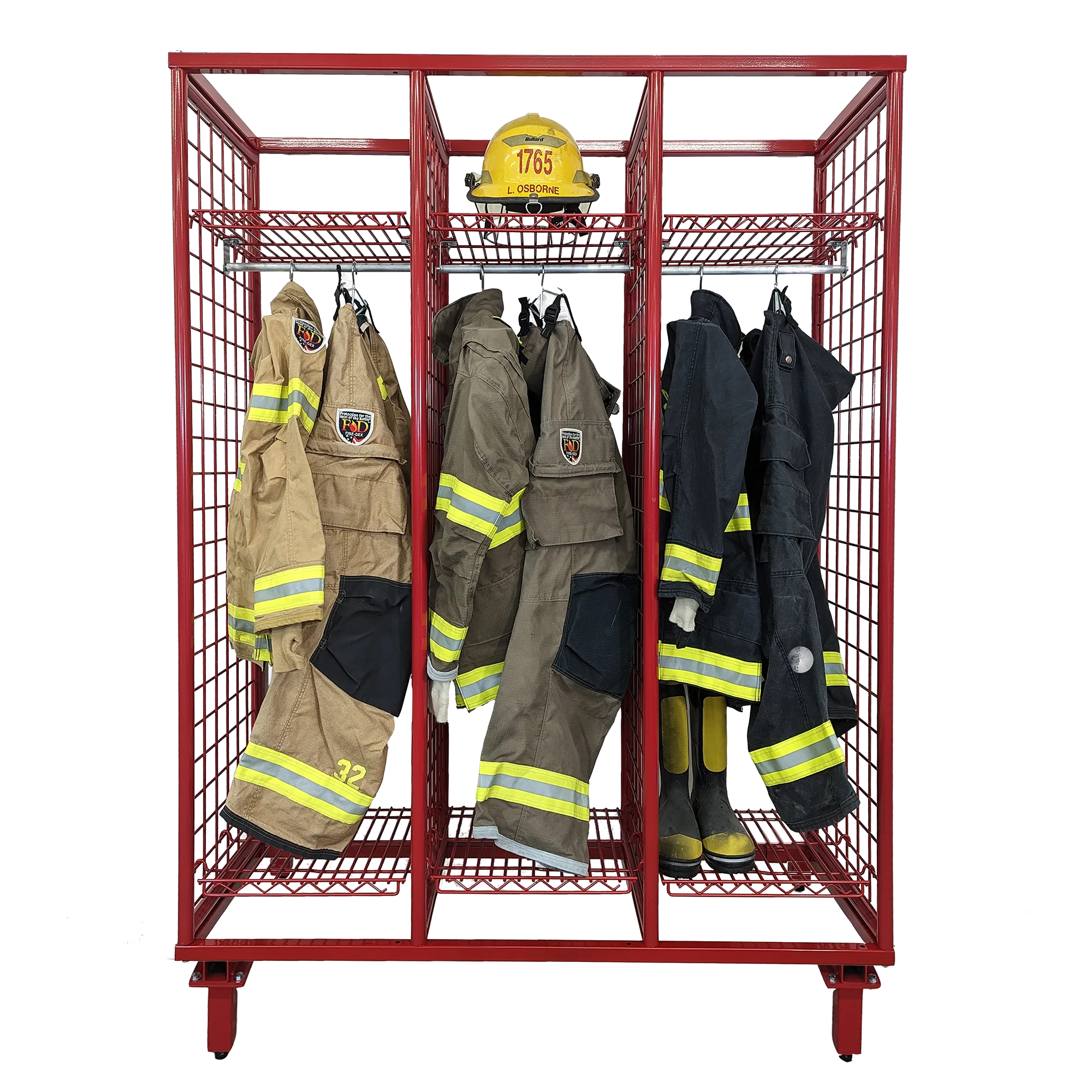 Free Standing Gear Storage Locker 18 inches wide 10 position with security